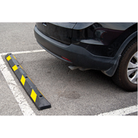 Parking Curb, Rubber, 6' L, Black/Yellow Ontario Packaging