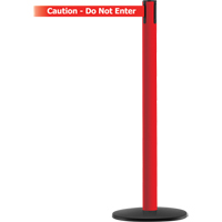 Advance TensaBarrier&reg; Barrier Post, Steel, 36" H, White/Red Tape, 7.5' Tape Length Ontario Packaging