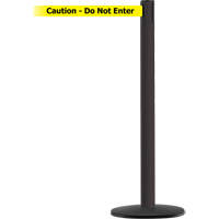 Advance TensaBarrier&reg; Barrier Post, Steel, 36" H, Black/Yellow Tape, 7.5' Tape Length Ontario Packaging