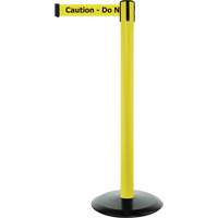 Advance TensaBarrier&reg; Barrier Post, Steel, 36" H, Black/Yellow Tape, 7.5' Tape Length Ontario Packaging