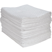 Feuilles absorbantes en fibres fines de premi&egrave;re qualit&eacute;, Huile seulement, 15" x 17", 30 gal. d'absorption Ontario Packaging