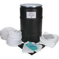 Trousse de lutte contre les d&eacute;versements, Huile seulement, Baril, Absorbance de 55 gal. US Ontario Packaging