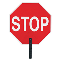 Panneau de signalisation  Stop , 18" x 18", Plastique, Anglais avec pictogramme Ontario Packaging
