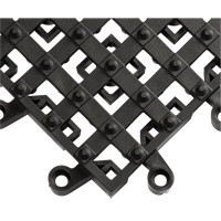 ErgoDeck<sup>®</sup> Matting With Integrated No-Slip Cleats No. 553, PVC, 1-1/2' W x 1-1/2' L, 7/8" Thick, Black SEI923 | Ontario Packaging
