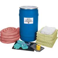 Trousse de lutte contre les d&eacute;versements, Mati&egrave;res dangereuses, Baril, Absorbance de 30 gal. US Ontario Packaging