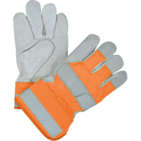 Gants d'ajusteur haute visibilit&eacute; de premi&egrave;re qualit&eacute;, Grand, Paume en Cuir de vache refendu, Doublure en Thinsulate Ontario Packaging