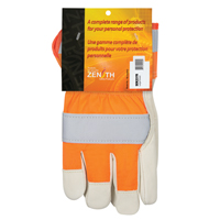 Orange High-Visibility Superior Warmth Fitters Gloves, Large, Grain Cowhide Palm, Thinsulate Inner Lining Ontario Packaging