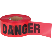"Danger" Barricade Tape, Bilingual, 3" W x 1000' L, 1.5 mils, Black on Red SEK399 | Ontario Packaging