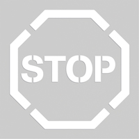 Floor Marking Stencils - Stop, Pictogram, 20" x 20" SEK519 | Ontario Packaging