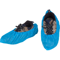 CPE Shoe Covers, Large, Polyethylene, Blue SEL089 | Ontario Packaging
