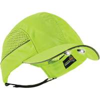 Skullerz&reg; 8960 Short Brim Bump Cap with LED Lighting, High Visibility Lime Green Ontario Packaging