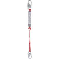 Pro Shock Absorbing Lanyard, 3', Locking Snap Hook Center, Locking Snap Hook Leg Ends, Polyester Ontario Packaging