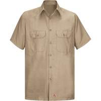 Short Sleeve Ripstop Shirt, Men's, 3X-Large, Khaki SEU252 | Ontario Packaging