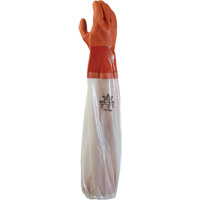 640 Chemical-Resistant Gloves, Size Medium, 25" L, PVC, Cotton Inner Lining, 43.3-mil Ontario Packaging