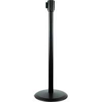 Slimline TensaBarrier&reg; Receiver Post, 38" High, Black Ontario Packaging