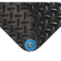 Tapis conducteur d'&eacute;lectricit&eacute; no 786, 2' la x 3' lo x 15/16" &eacute;p, PVC, Losange, Noir Ontario Packaging