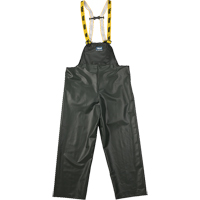Journeyman Chemical Resistant Rain Bib Pants, Small, Green, Polyester/PVC Ontario Packaging