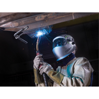 e684 Welding Helmets, 3.94" L x 1.97" W View Area, 4/5 - 13 Shade Range, Silver Ontario Packaging