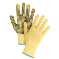Dotted Seamless String Knit Gloves, Size X-Large/10, 7 Gauge, PVC Coated, Kevlar<sup>®</sup> Shell, ASTM ANSI Level A2/EN 388 Level 3 SFP799 | Ontario Packaging