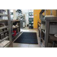 Anti-Fatigue Matting, Slotted, 3' x 5' x 7/8", Black, Natural Rubber Ontario Packaging
