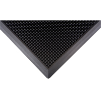 Outdoor Entrance Matting, Rubber, Scraper Type, Textured Pattern, 3' x 6', Black SFQ531 | Ontario Packaging