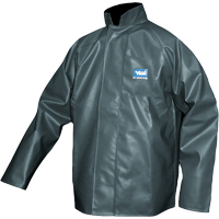 Journeyman Chemical Resistant Rain Jacket, Polyester, Small, Green SFQ559 | Ontario Packaging