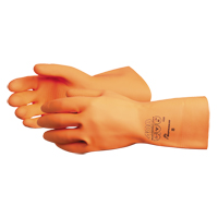 408 Heavyweight Gloves, Size Small/7, 13" L, Latex, Flock-Lined Inner Lining, 30-mil Ontario Packaging