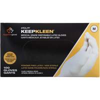 KeepKleen&reg; Disposable Medical Exam Grade Gloves, Large, Latex, 5-mil, Powder-Free, White, Class 2 Ontario Packaging