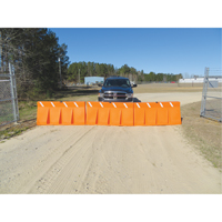 Traffic Barriers, Water-Filled, 62.25" L x 24" H, Orange SFU851 | Ontario Packaging