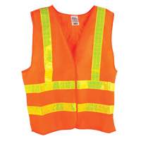 Dynamic™ Traffic Vest, High Visibility Orange, Medium, Polyester, CSA Z96 Class 2 - Level 2 SFZ178 | Ontario Packaging