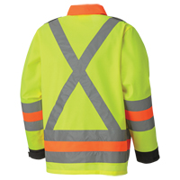 6007 Breathable Traffic Safety Jacket, Polyester, High Visibility Lime-Yellow, X-Small Ontario Packaging