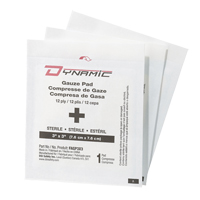 Gaze Dynamic<sup>MC</sup>, Tampon, 3" lo x 3" la, Stérile, Dispositif médical Classe 1 SGC787 | Ontario Packaging