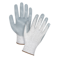 High-Performance Cut-Resistant Gloves, Size Large/9, 13 Gauge, Nitrile Coated, HPPE Shell, ANSI/ISEA 105 Level 4/EN 388 Level 5 Ontario Packaging