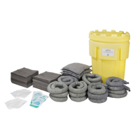 Spill Kit, Universal, Salvage Drum, 95 US gal. Absorbancy SGD801 | Ontario Packaging