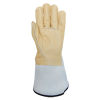 Lineman's Gloves, Medium, Grain Cowhide Palm SGE164 | Ontario Packaging