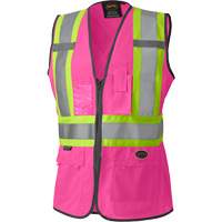 139PK Women's Safety Vest, Pink, X-Small, Polyester Ontario Packaging