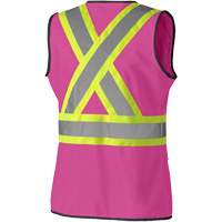 139PK Women's Safety Vest, Pink, X-Small, Polyester Ontario Packaging