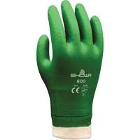 Atlas 600 Coated Gloves, Size Small/7, 9" L, PVC, Cotton Inner Lining, 53-mil Ontario Packaging