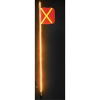 Safety Whip&reg; Heavy-Duty LED Whips, Hitch Mount, 8 High, Orange with Reflective Ontario Packaging