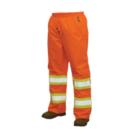 Pantalons imperm&eacute;ables de s&eacute;curit&eacute; 300 deniers, Polyester, Grand, Orange haute visibilit&eacute; Ontario Packaging
