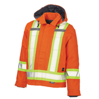 Safety Jacket, High Visibility Orange, Large Ontario Packaging