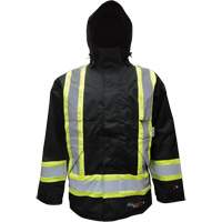 Insulated Jacket, Polyester/Polyurethane, Black, Small Ontario Packaging