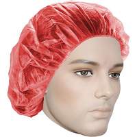Bonnets bouffants, Polypropyl&egrave;ne, 21", Rouge Ontario Packaging