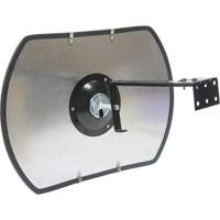 Roundtangular Convex Mirror with Bracket, 18" H x 26" W, Indoor/Outdoor SGI562 | Ontario Packaging