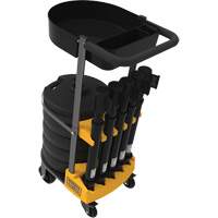 PLUS Barrier Post Cart Kit with Tray, 75' L, Metal, Black Ontario Packaging