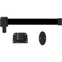 PLUS Wall Mount Barrier System, Plastic, Screw Mount, 15', Black Tape Ontario Packaging
