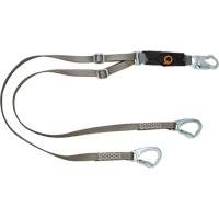 V-Series Tie-Back Lanyard, 6', Carabiner Center, Snap Hook Leg Ends, Polyester Ontario Packaging