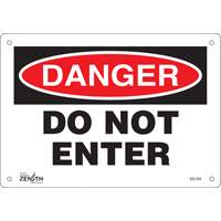 Enseigne Do Not Enter, 7" x 10", Plastique, Anglais Ontario Packaging