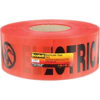 Scotch<sup>®</sup> Buried Barricade Tape, English, 3" W x 1000' L, 4 mils, Black on Red SGN222 | Ontario Packaging