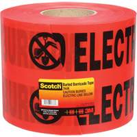 Scotch<sup>®</sup> Buried Barricade Tape, English, 6" W x 1000' L, 4 mils, Black on Red SGN224 | Ontario Packaging